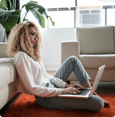 Person working on laptop